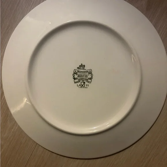 Yellow and White Pagnossin Ironstone Dinner Plate - Picture 2 of 6